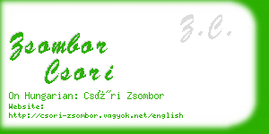 zsombor csori business card
